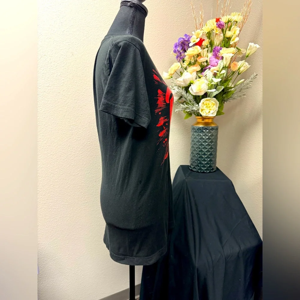 Rush Vintage Band Black and Red Cotton Short Sleeve Tee Shirt Size Small - Picture 2 of 6